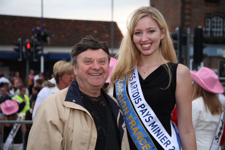 Claude Pasbecq with Miss Euroregion france contestant