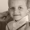 Pageboy getting ready - Black & White shot